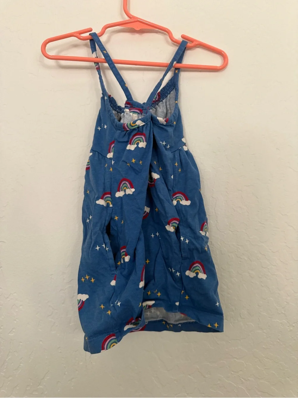 Hanna Andersson Blue Rainbow Print Sundress